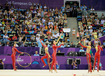 İlk Avropa Oyunları çərçivəsində gimnastika üzrə yarışların növbəti mərhələsi davam edir. Bakı, Azərbaycan, 17 iyun 2015